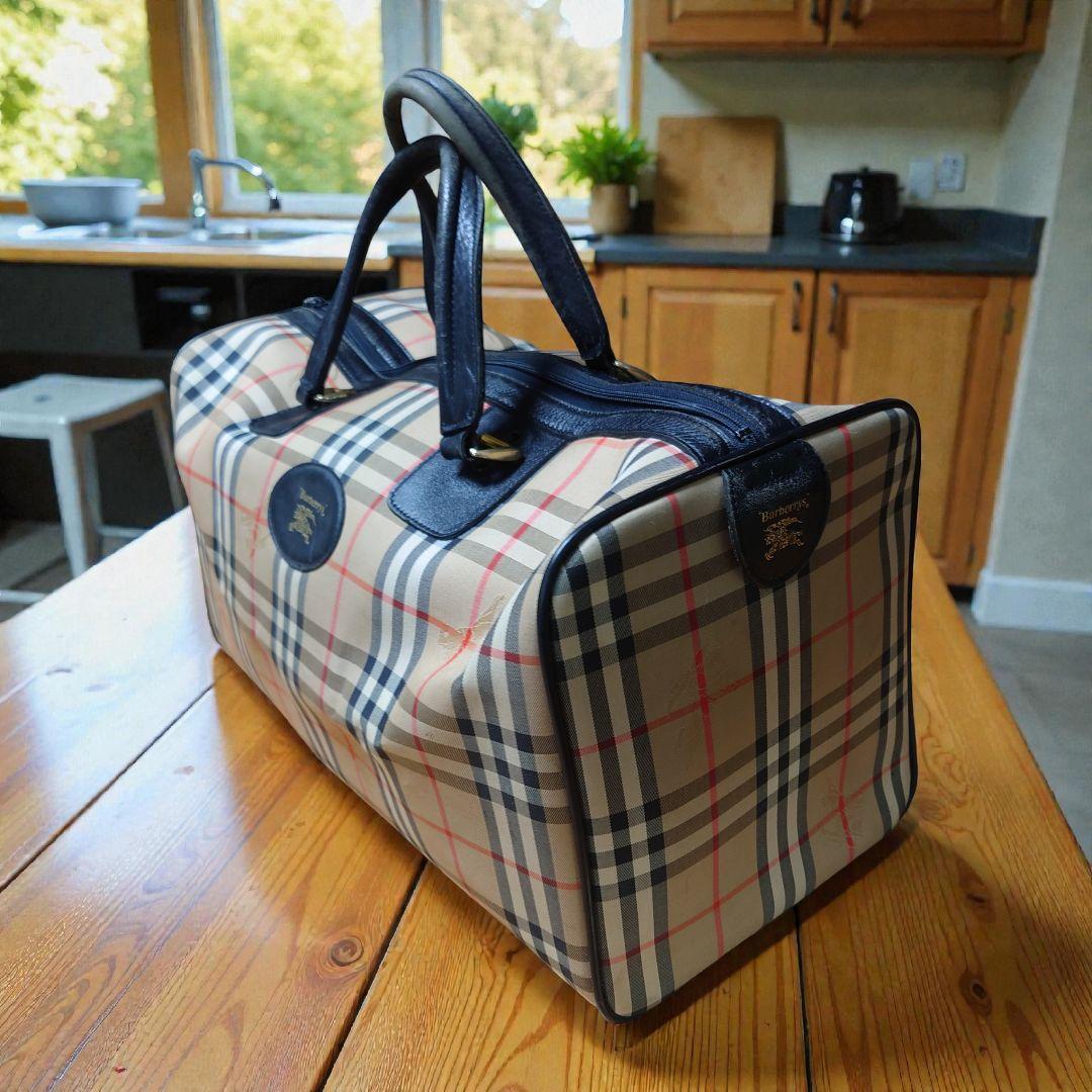 平成 レトロ バーバリー ヴィンテージ ノバチェック ボストンバッグ