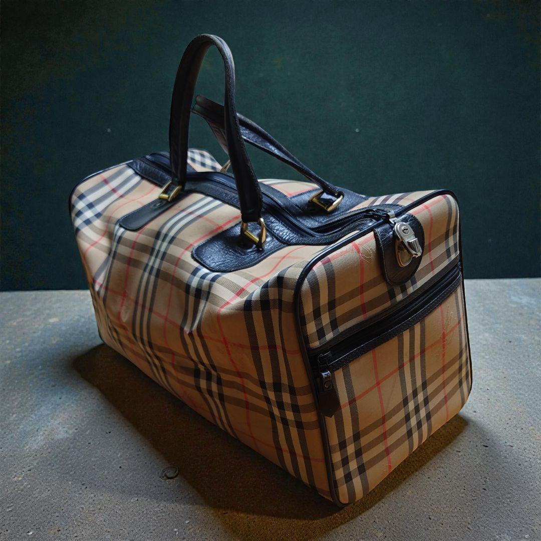 平成 レトロ バーバリー ヴィンテージ ノバチェック ボストンバッグ