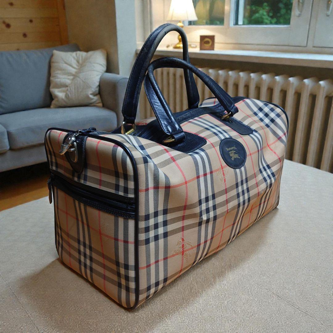 平成 レトロ バーバリー ヴィンテージ ノバチェック ボストンバッグ