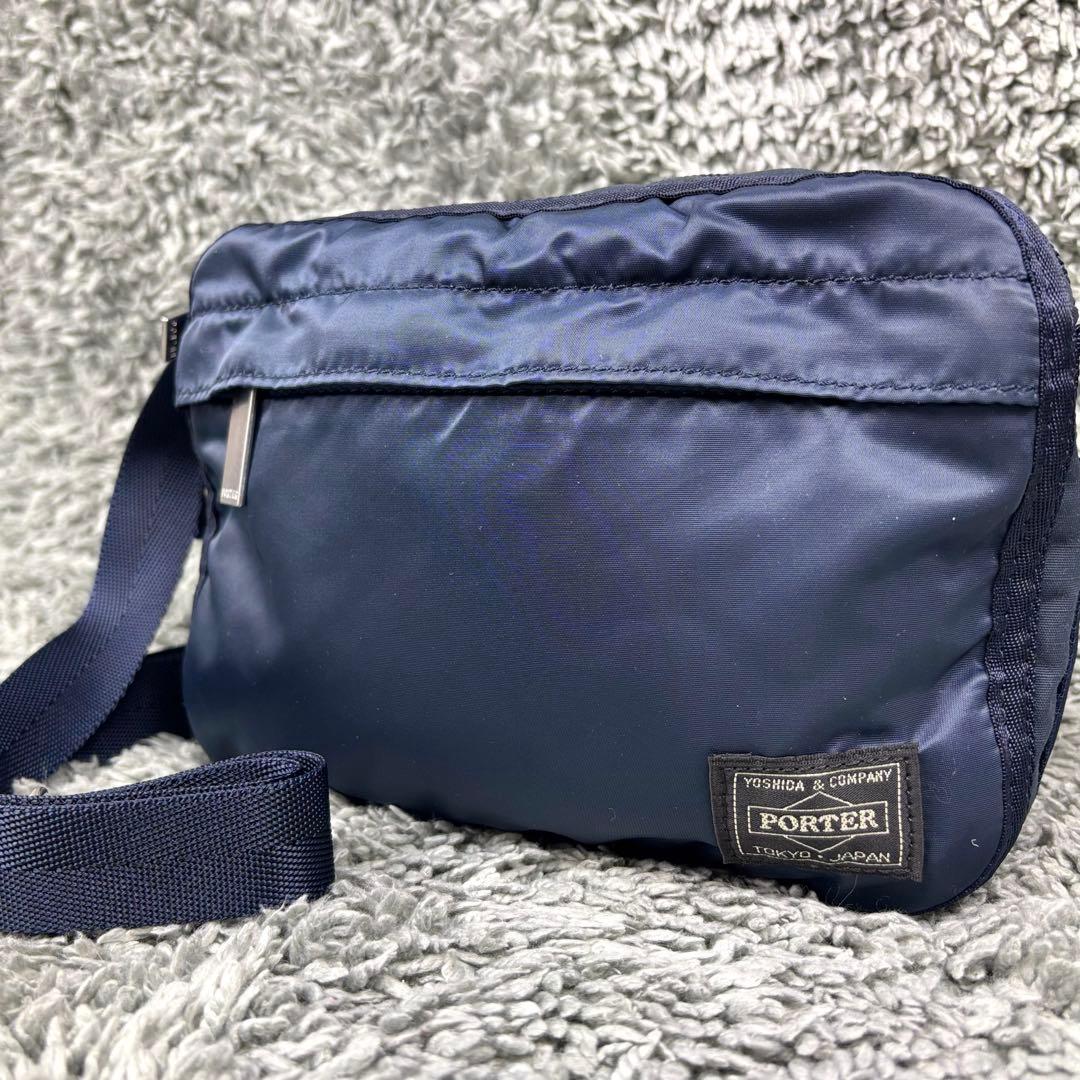 【未使用級】ポーター　吉田カバン　フレーム ショルダーバッグ　ネイビー