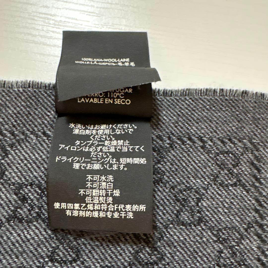 GUCCI グレー GGパターン マフラー