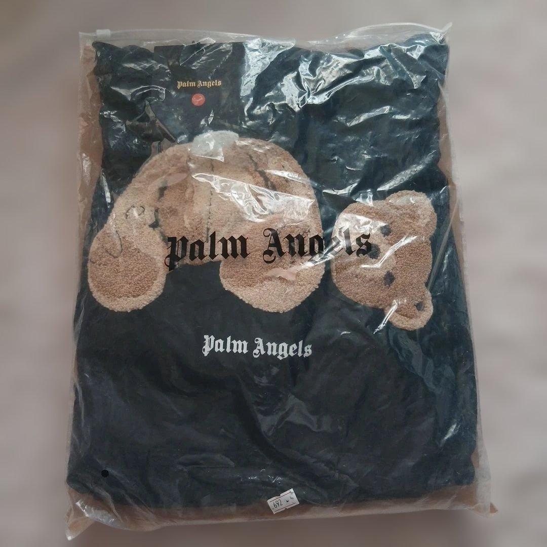 palm Angels クマ刺繍 フード付きパーカー