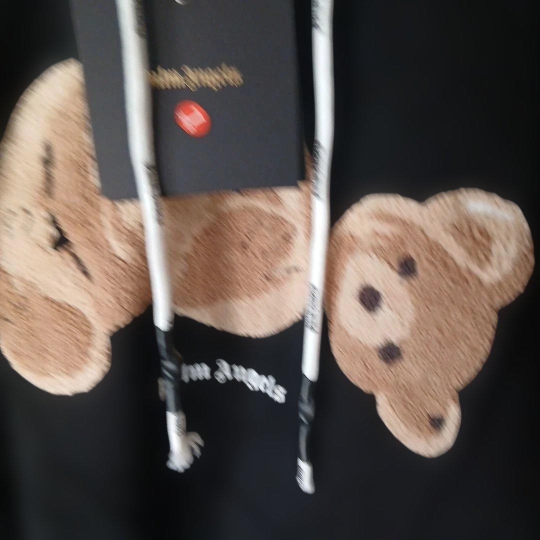 palm Angels クマ刺繍 フード付きパーカー