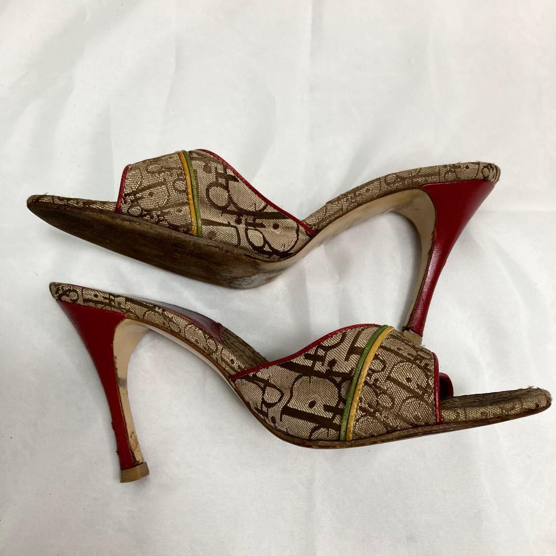 希少 ディオール ミュール サンダル トロッター カデナ 南京錠 23cm 金具