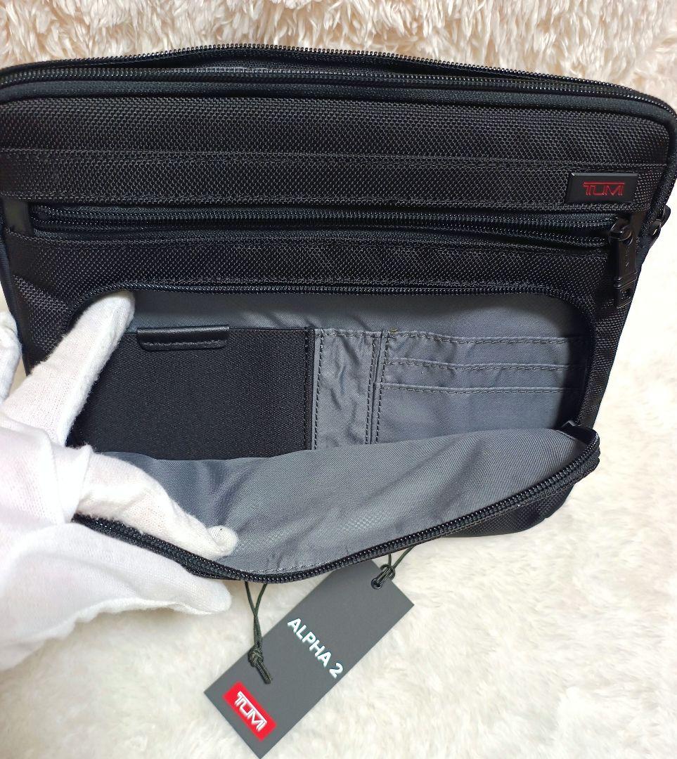 (美品)TUMI ALPHA 2 ショルダーバッグ、ポーチ ブラック 黒