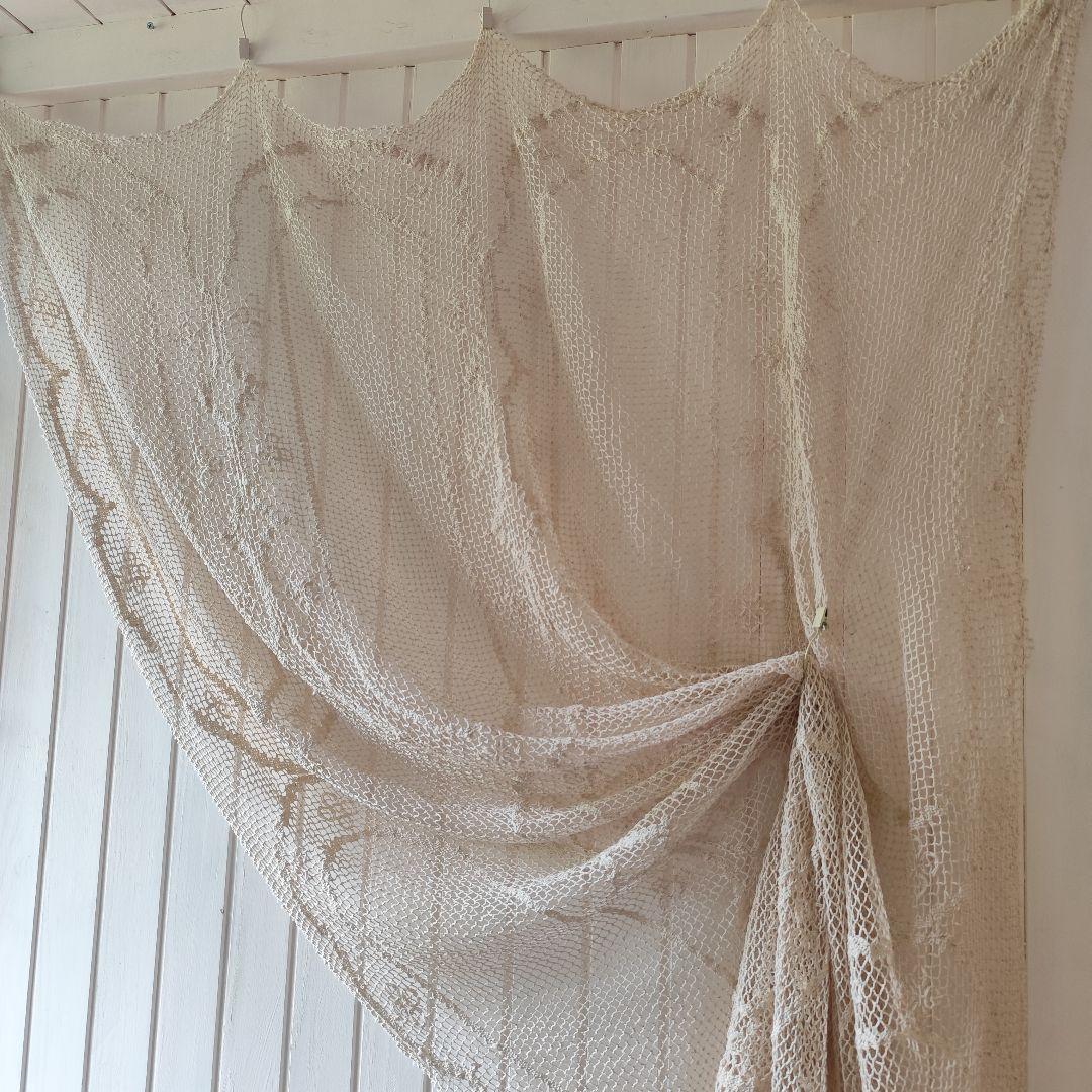 ハンドワークコットンフィレレース　生成り