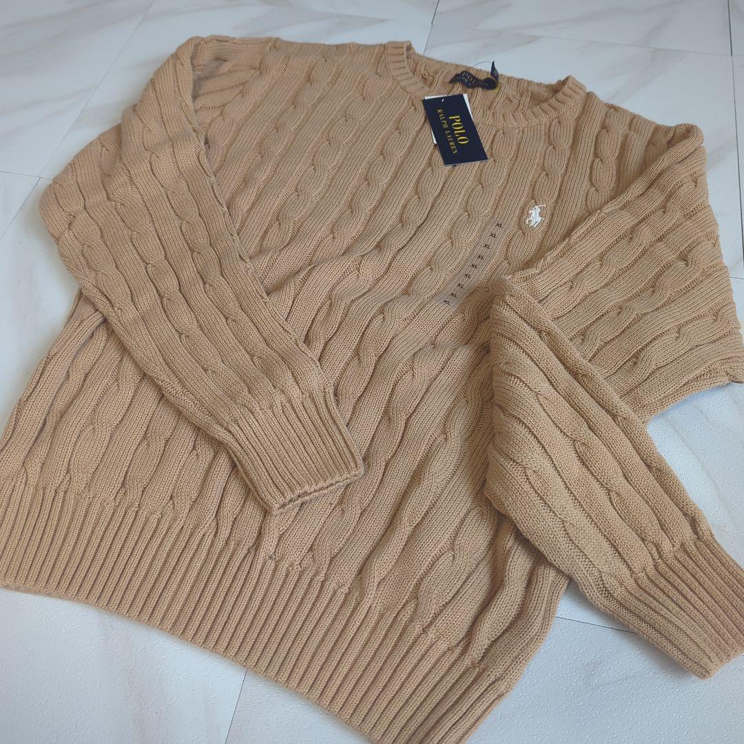 Polo Ralph Lauren ケーブルニットセーター XL ベージュ