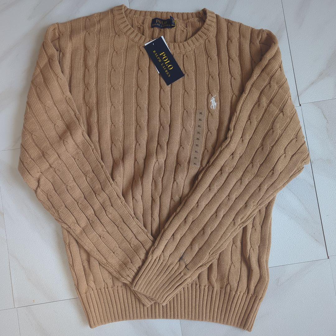 Polo Ralph Lauren ケーブルニットセーター XL ベージュ