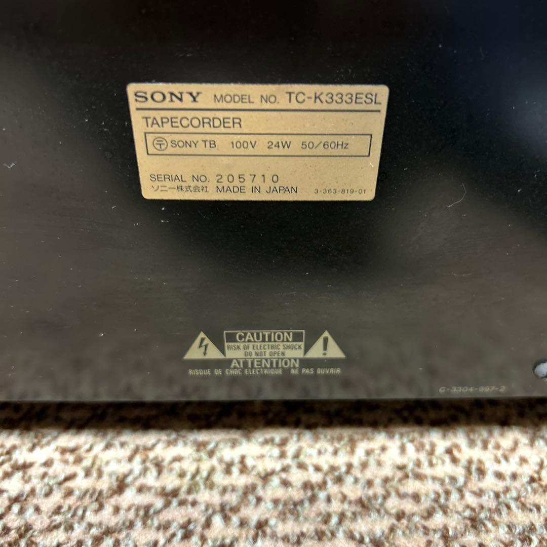 。。。。。 ソニーTC-K333ESL3ヘッドカセットデッキ ジャンク