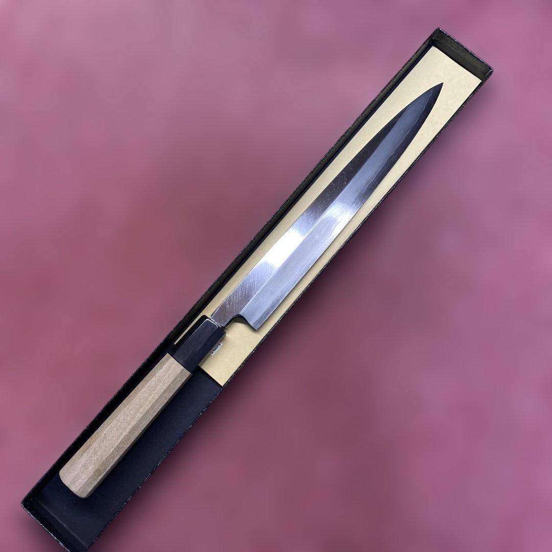 銀三　柳刃包丁　240㎜ 8寸鞘付き