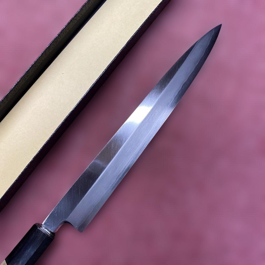 銀三　柳刃包丁　240㎜ 8寸鞘付き