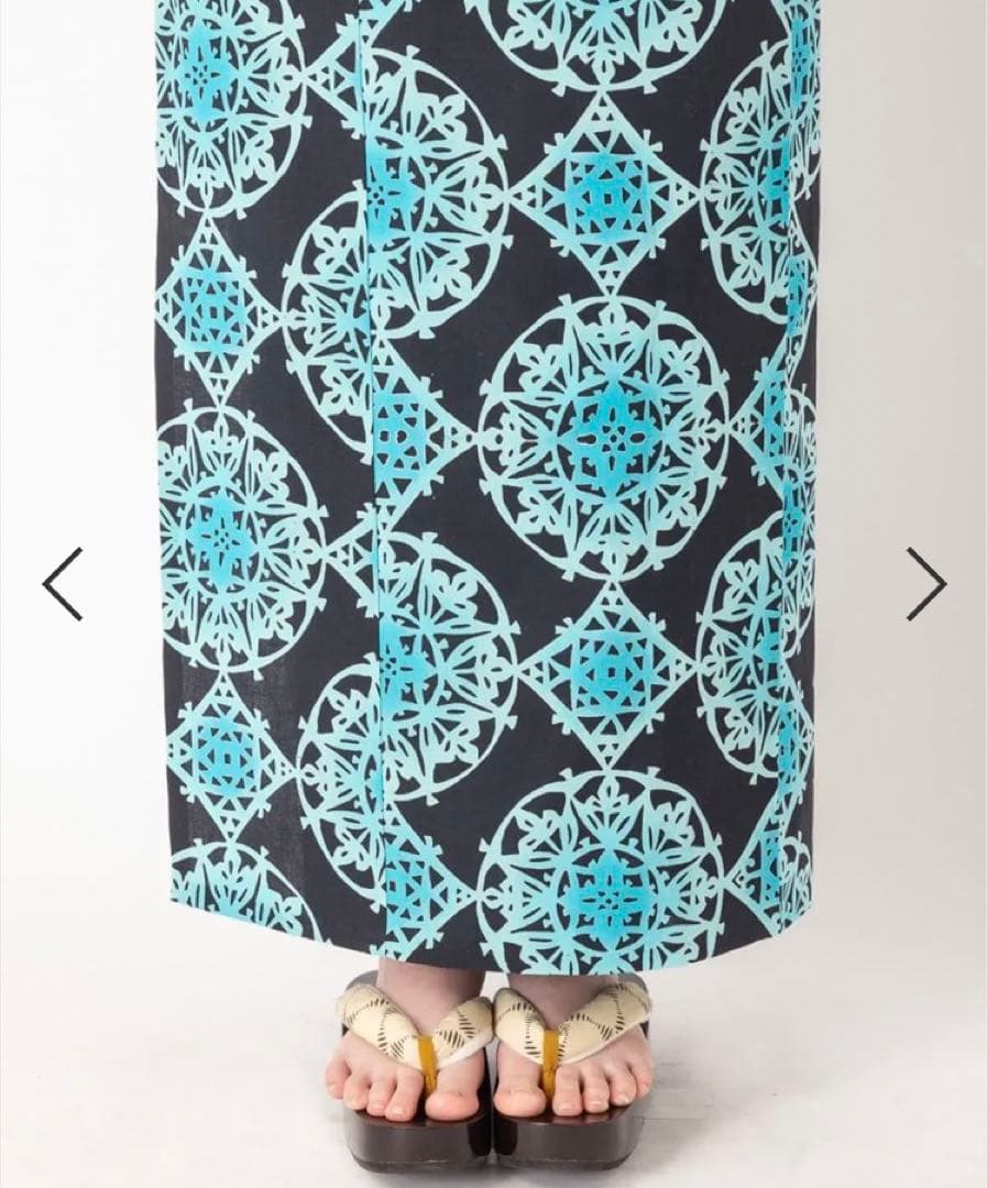 新品三松オリジナル浴衣「万華鏡」（青）