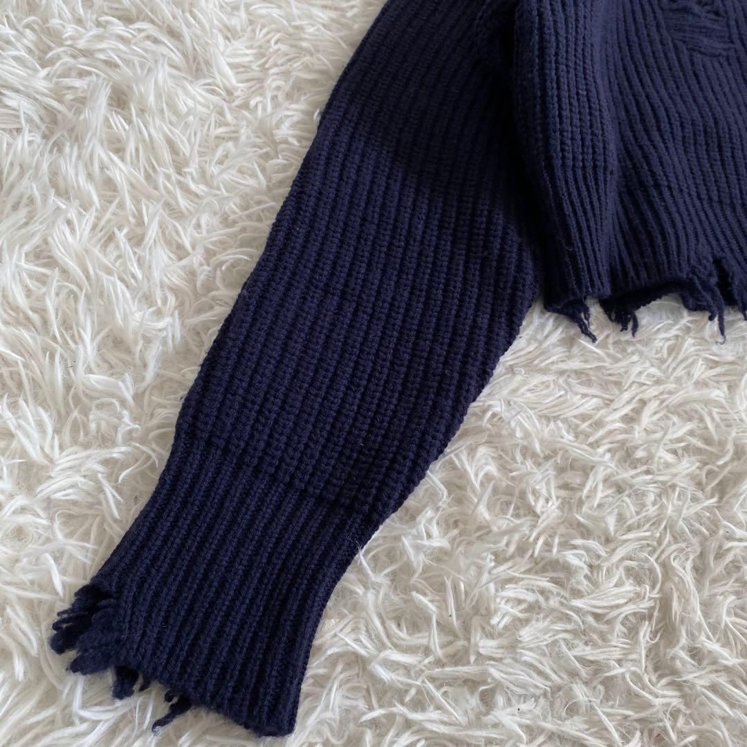 ぽんずRHODOLIRION ロドリリオン　ダメージニット　ツイルニット