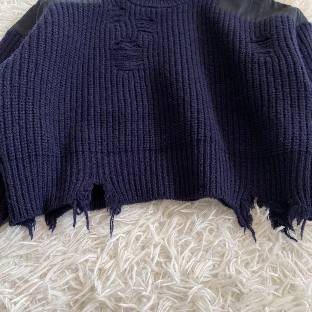 ぽんずRHODOLIRION ロドリリオン　ダメージニット　ツイルニット