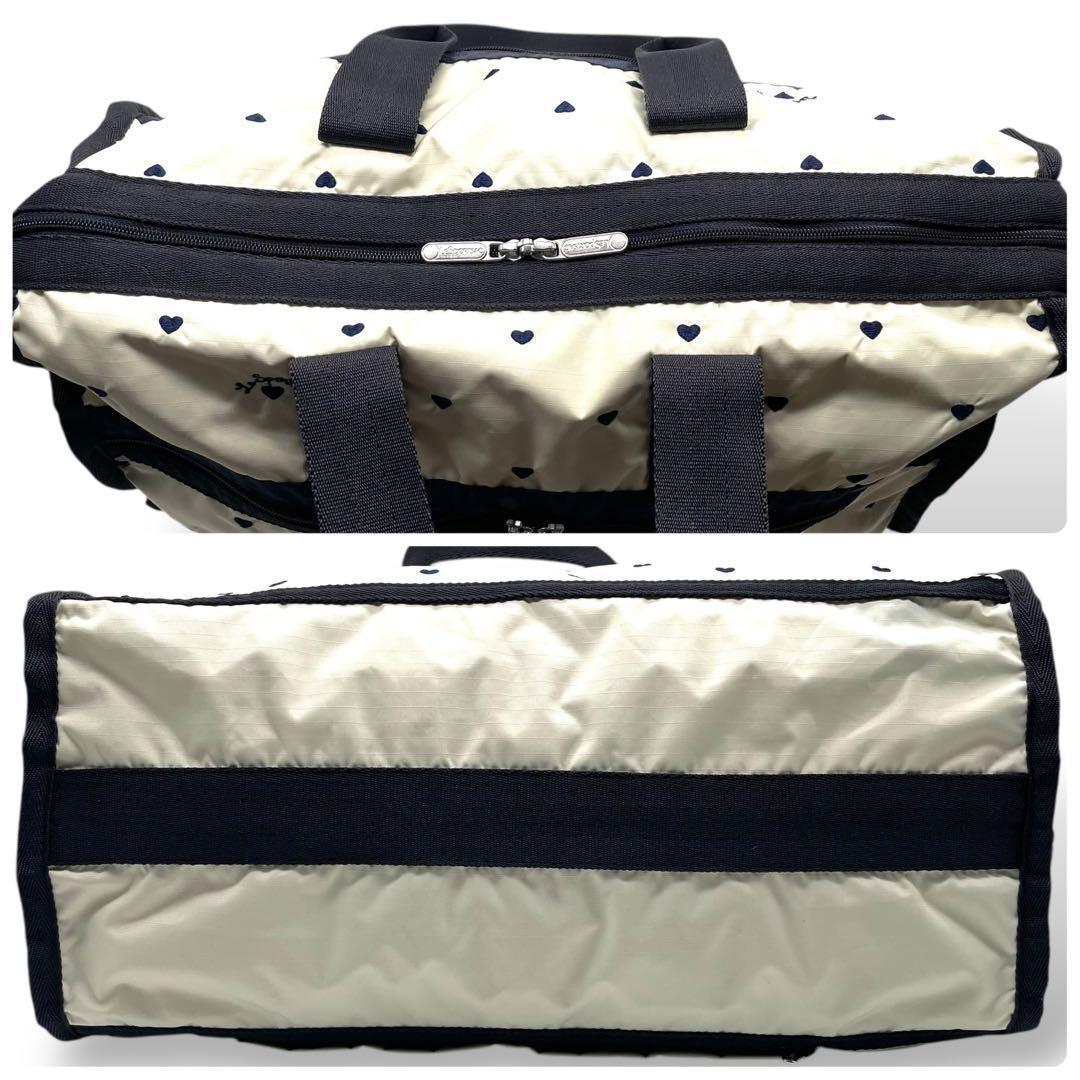 希少 レスポートサック 2way 刺繍ロゴ スイスハート ボストンバッグ