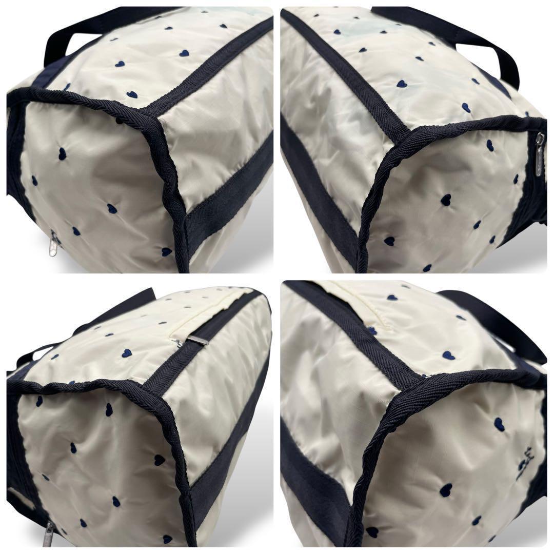 希少 レスポートサック 2way 刺繍ロゴ スイスハート ボストンバッグ