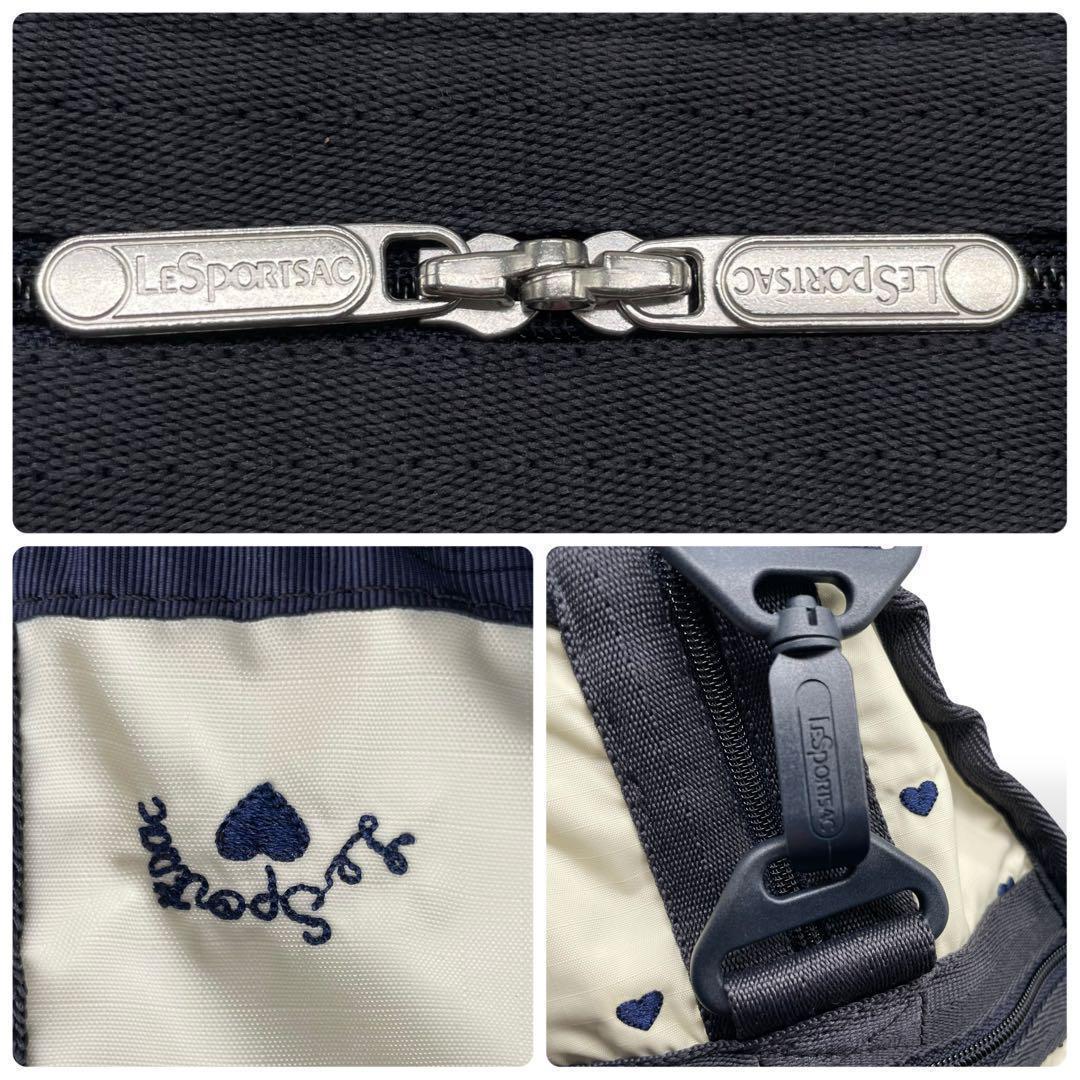 希少 レスポートサック 2way 刺繍ロゴ スイスハート ボストンバッグ