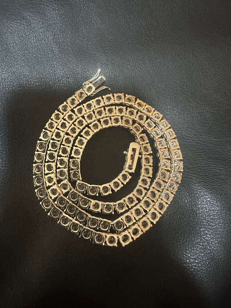 （りお) 最高級ジルコニアテニスチェーン5mm 55cm