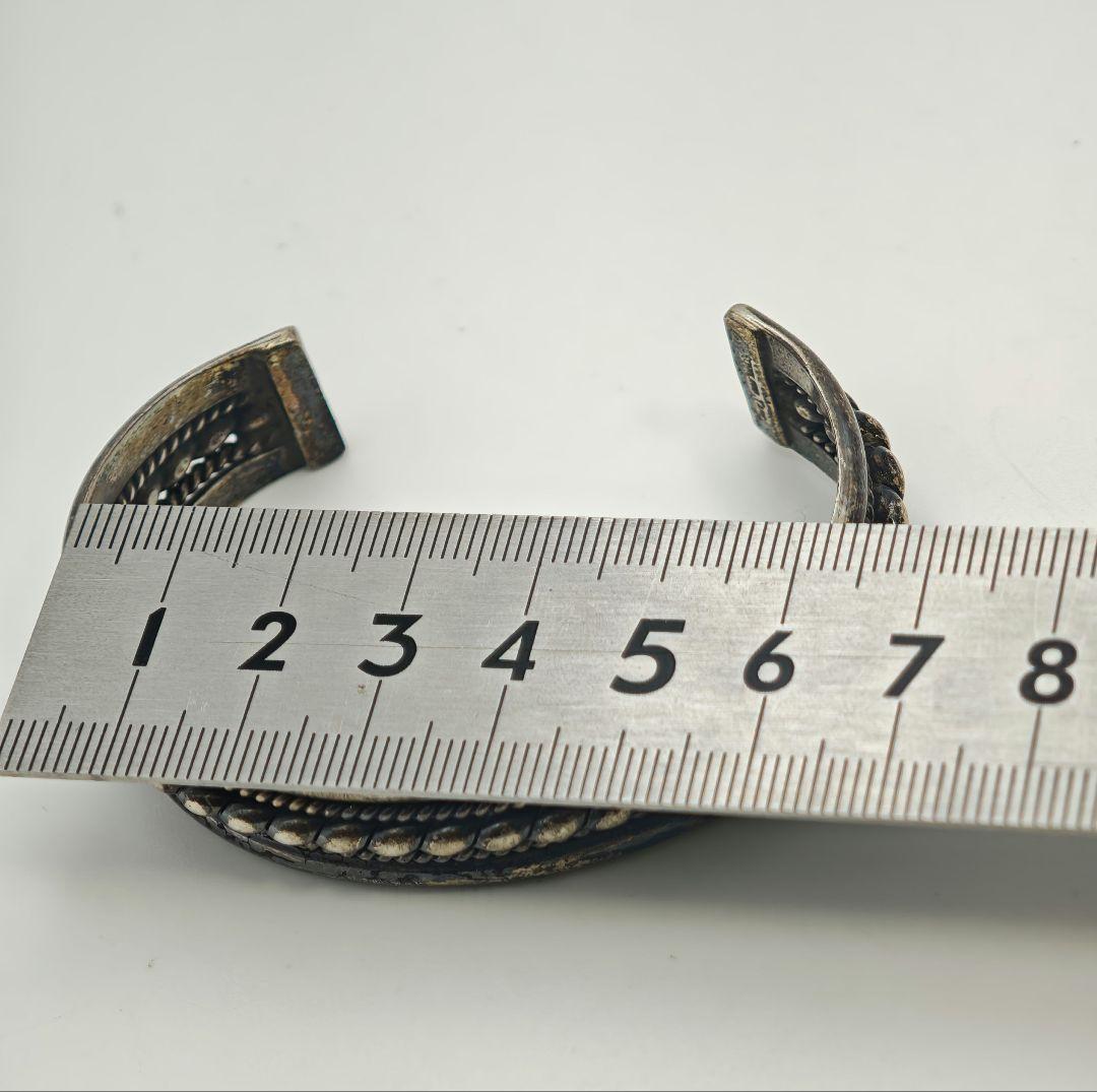 重厚36g スターリングシルバー ヴィンテージカフブレス