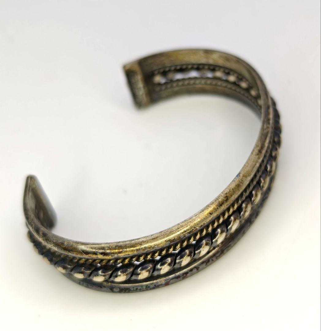 重厚36g スターリングシルバー ヴィンテージカフブレス