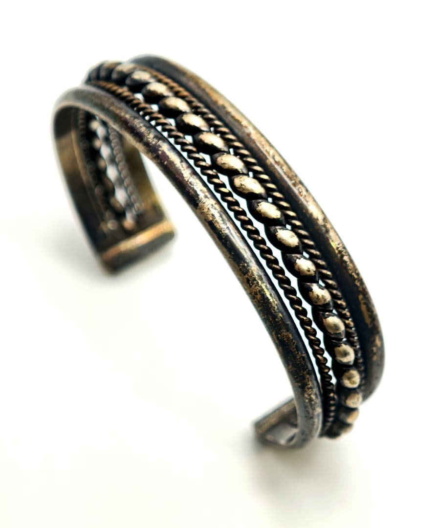 重厚36g スターリングシルバー ヴィンテージカフブレス