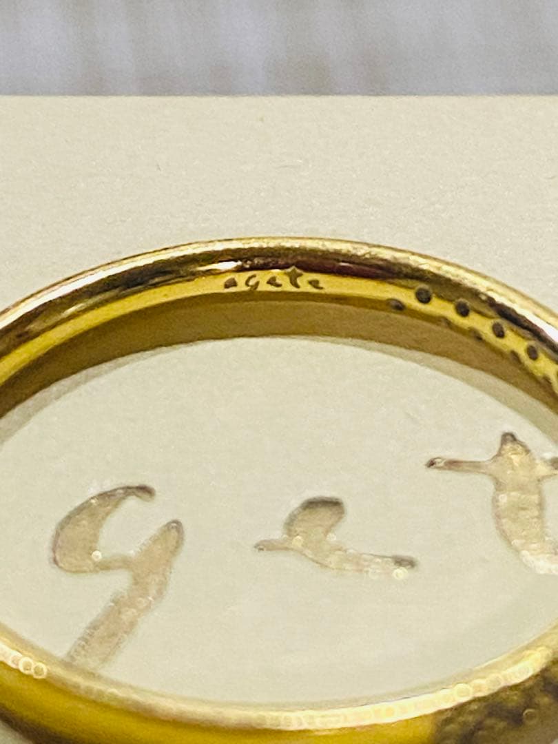 agete ハーフエタニティリング 14号 K18 ゴールド アガット