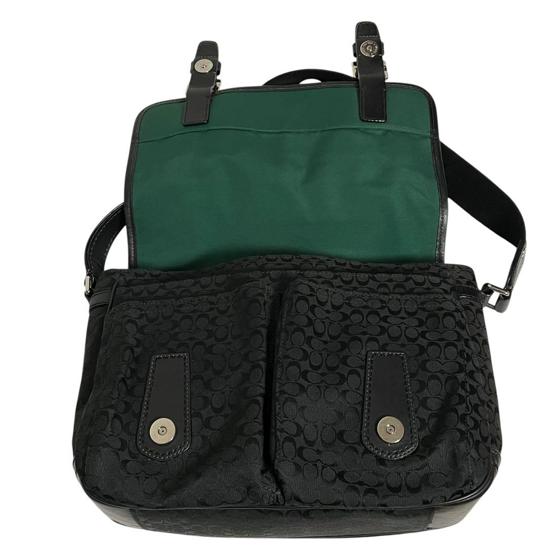 COACH コーチ メッセンジャーバッグ フラップ式 斜め掛け 70283 黒