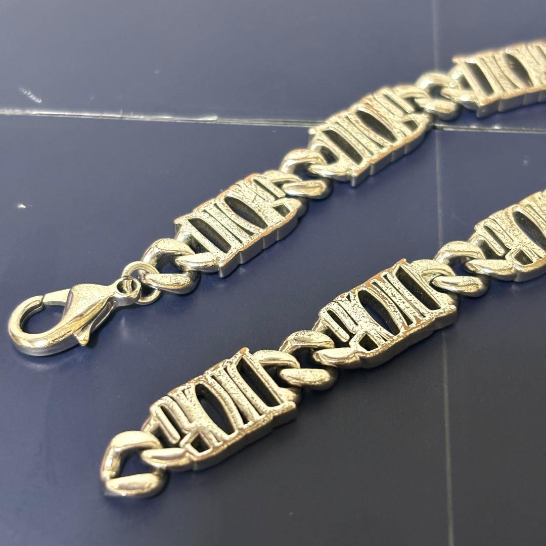 DIOR × STUSSY ディオール ステューシー ロゴ チェーンリンクブレス