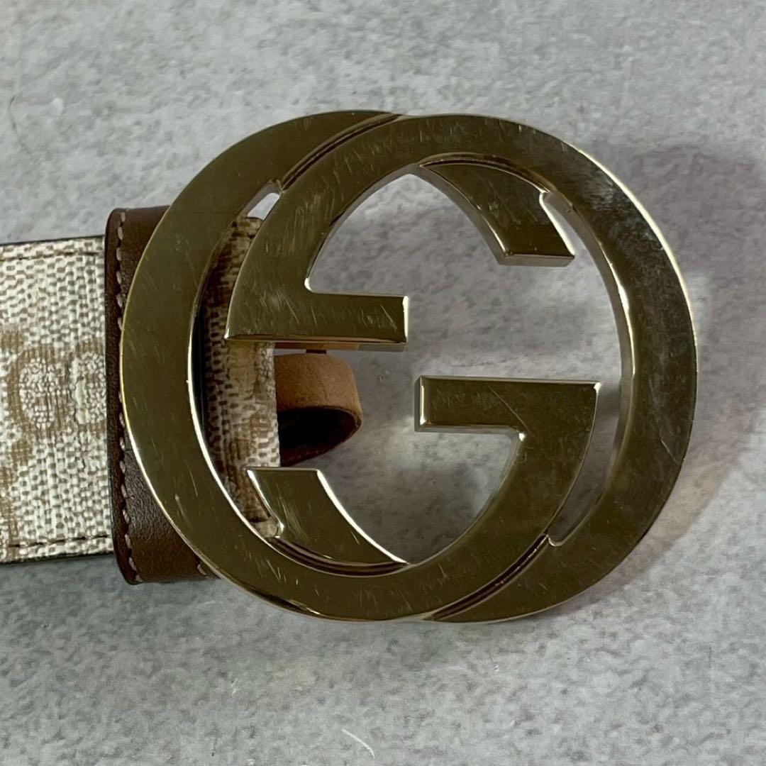 いぶき✨ GUCCI ベルト GGスプリーム インターロッキング デカロゴ