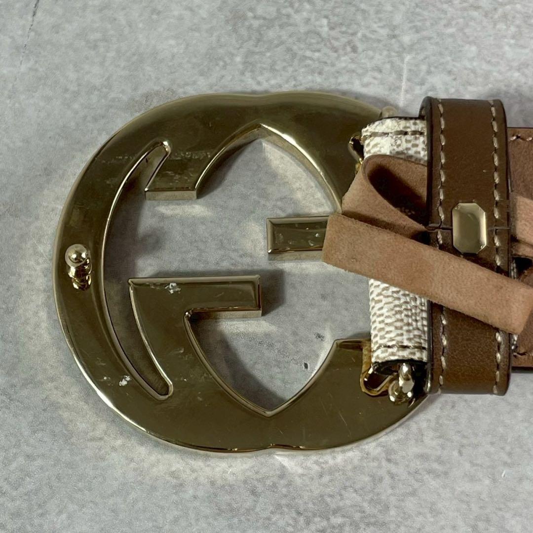 いぶき✨ GUCCI ベルト GGスプリーム インターロッキング デカロゴ