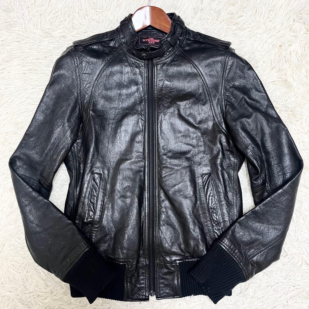 THEE HYSTERIC XXX 野口強 コラボ レザージャケット 山羊革 黒