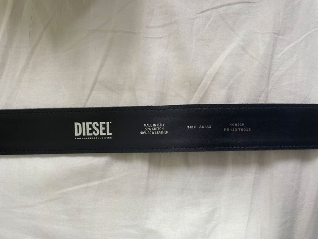 DIESEL ブラック ベルト 80/32 専用袋付き
