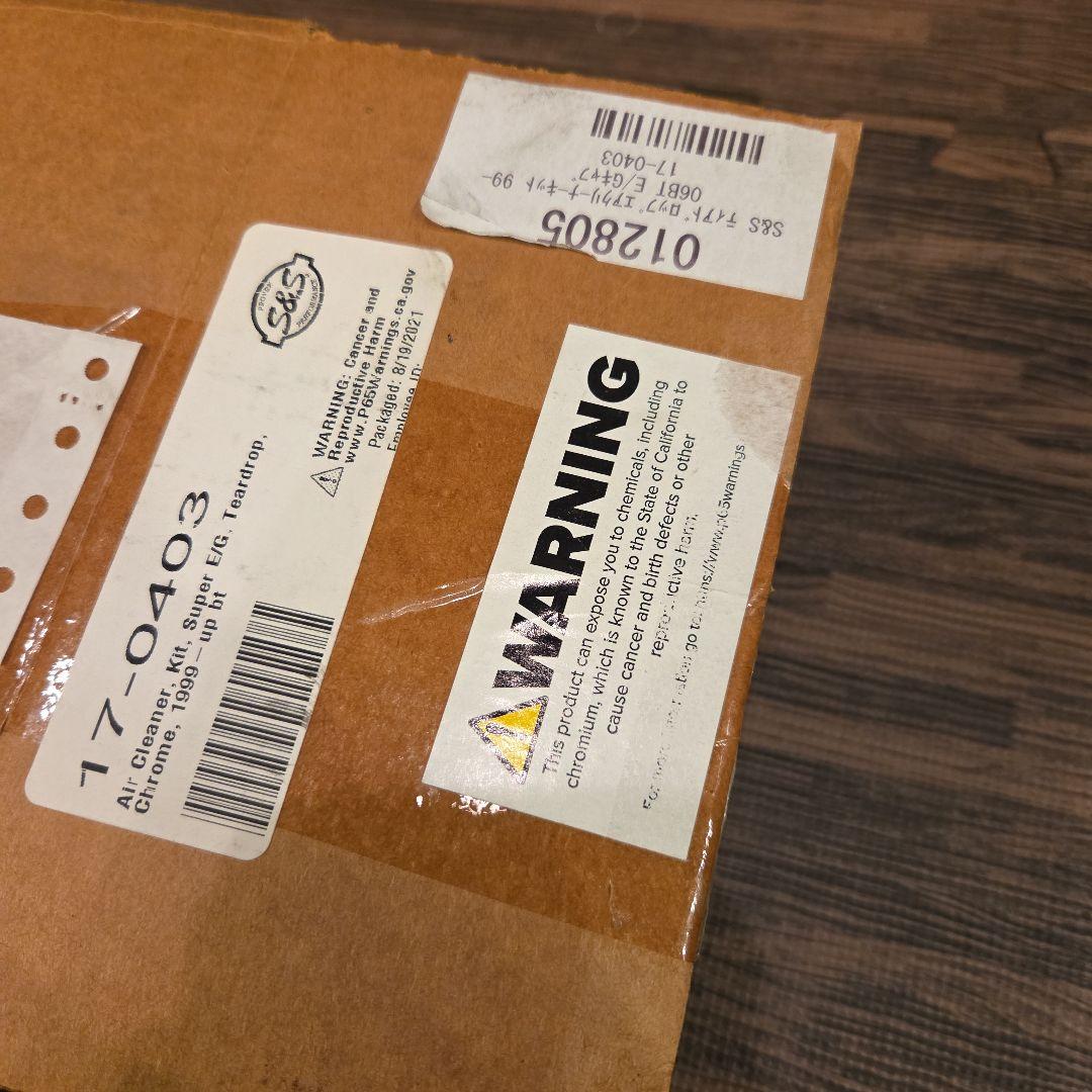 ハーレーS&Sティアドロップエアクリーナー未使用品激安 スーパーE/Gキャブ用