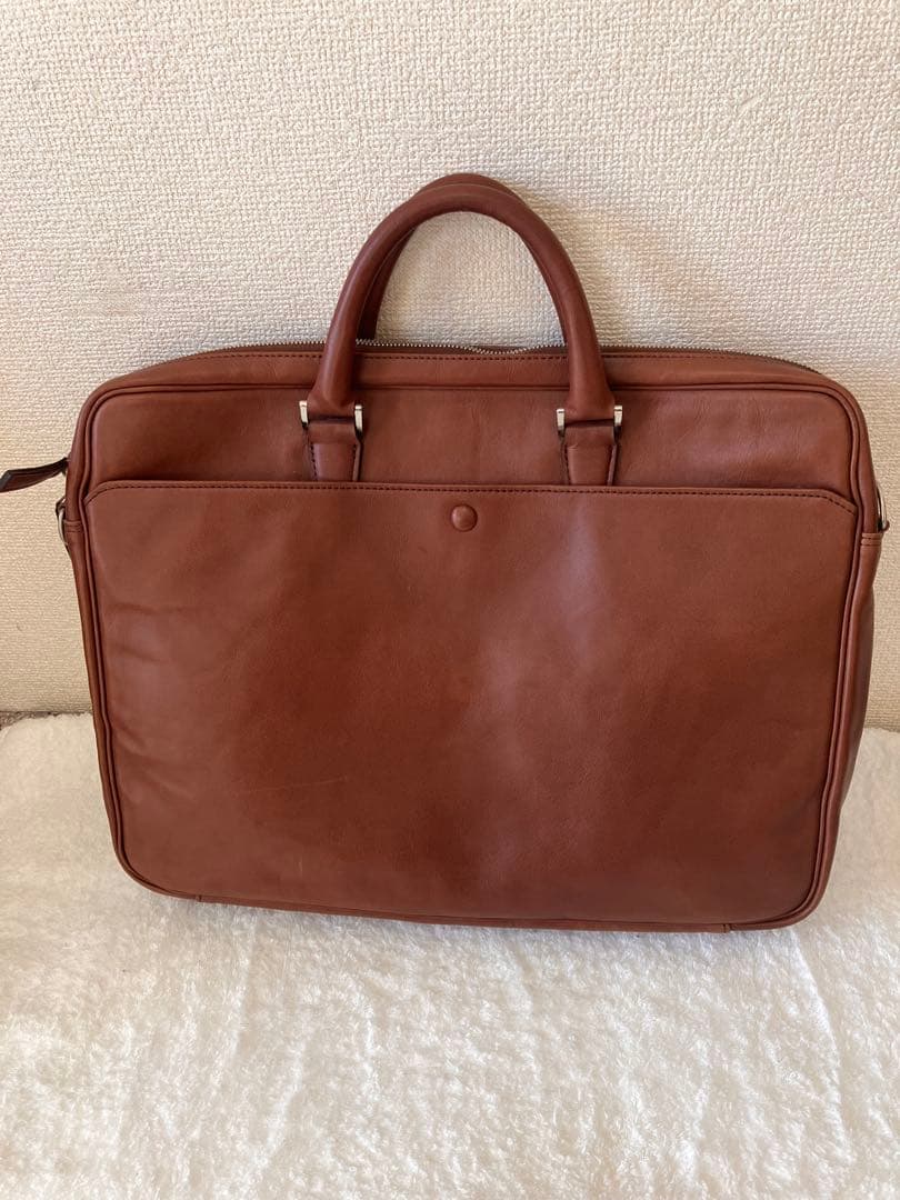 ポーター　吉田カバン　ブラウンレザー ビジネスバッグ ショルダーストラップ付き