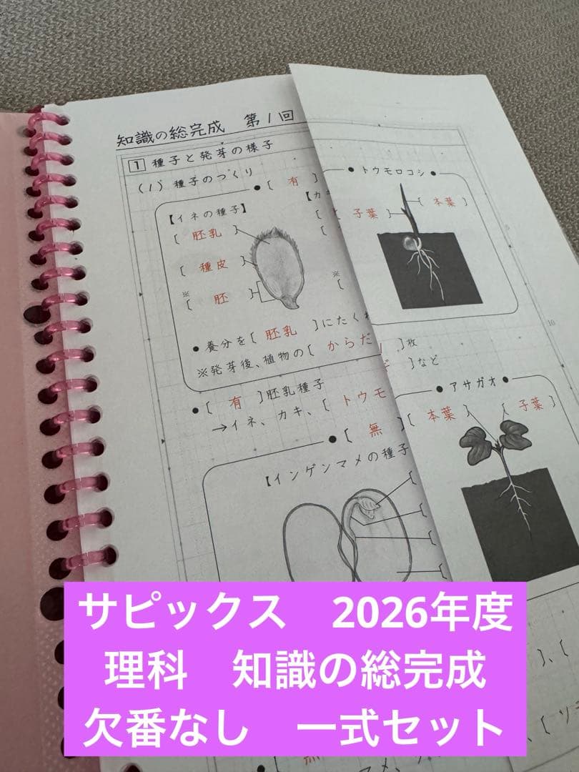サピックス　知識の総完成　理科　6年生総まとめ　欠番なし