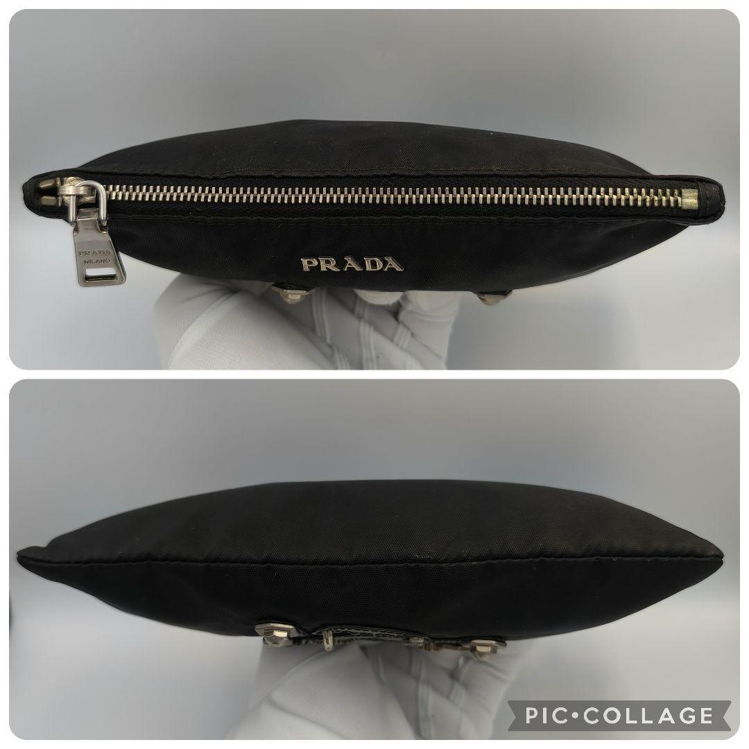 激レア✨PRADA スカル ポーチ ドクロ ブラック テスート プラダ