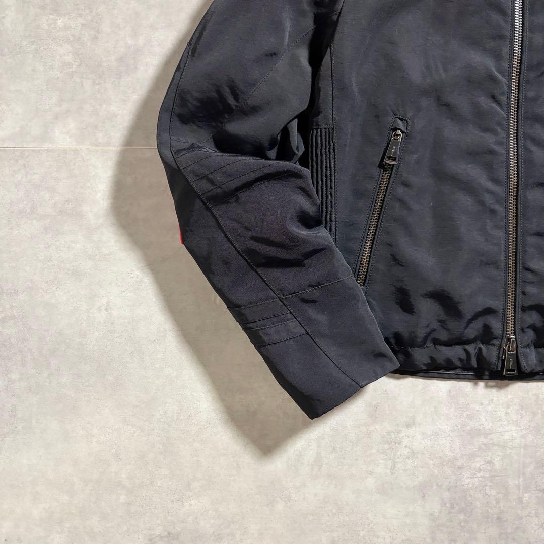 古着 00s ラルフローレン サンプル ライダース ジャケット 短丈 ブラック