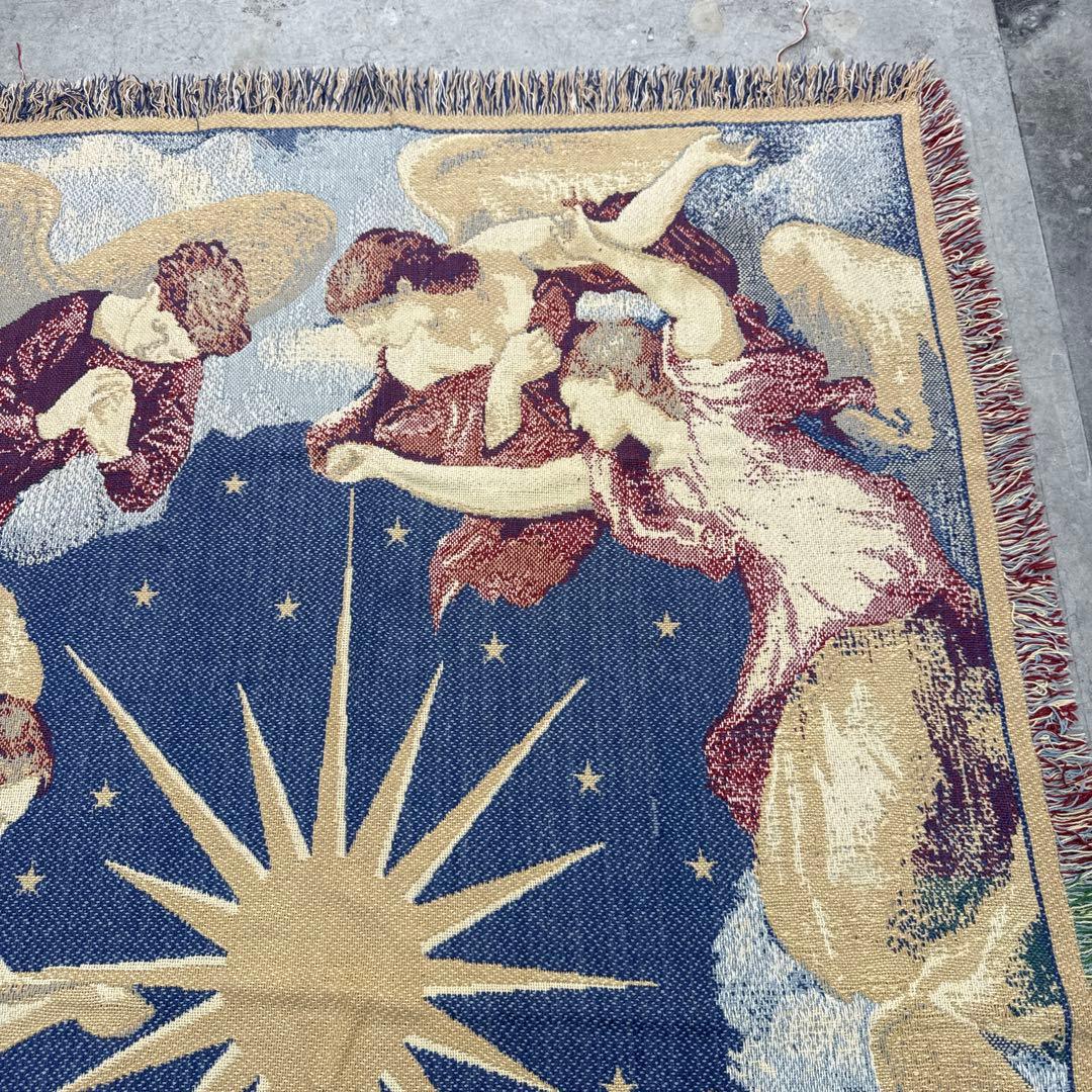 天使　エンジェル　マルチカバー　ソファーカバー　ヴィンテージラグ　185x125