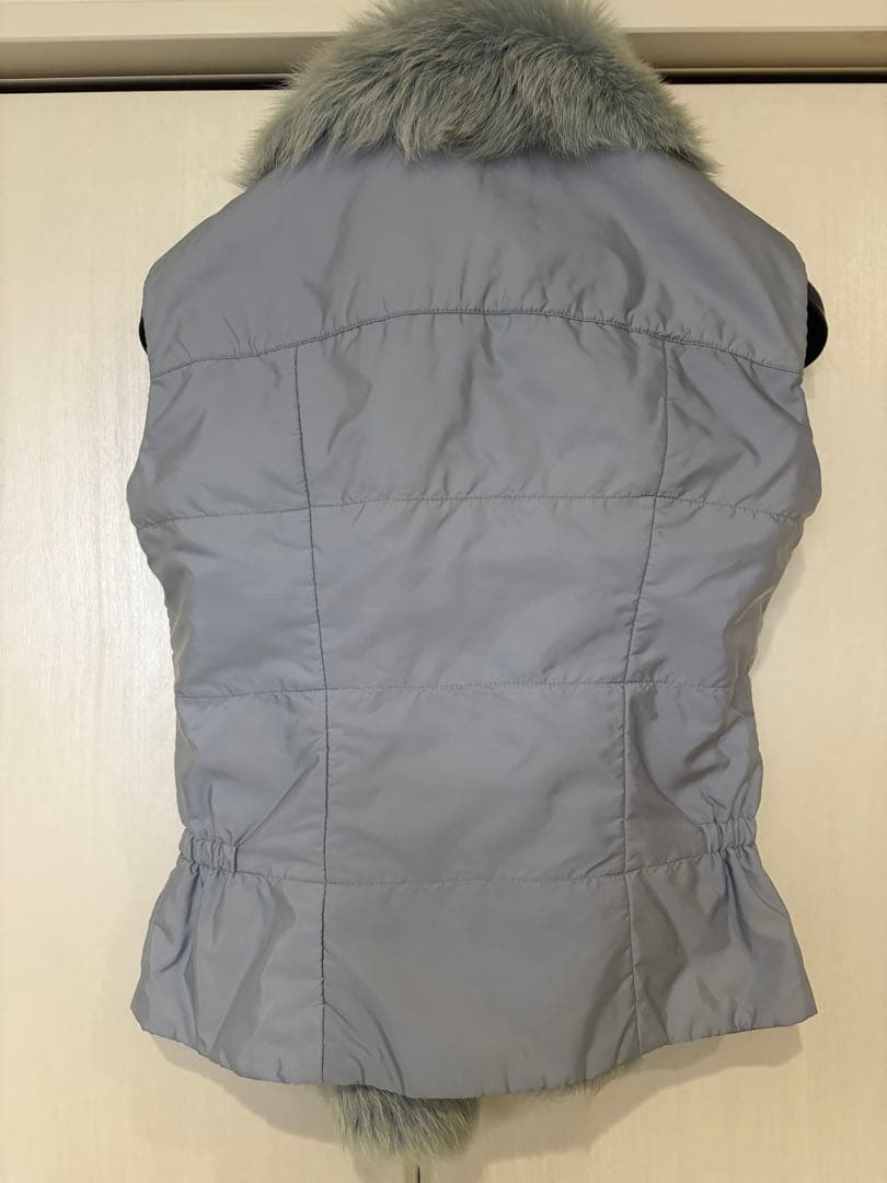 ERMANNO SCERVINOフェイクファー襟&ソフトスウェード&ナイロンジレ