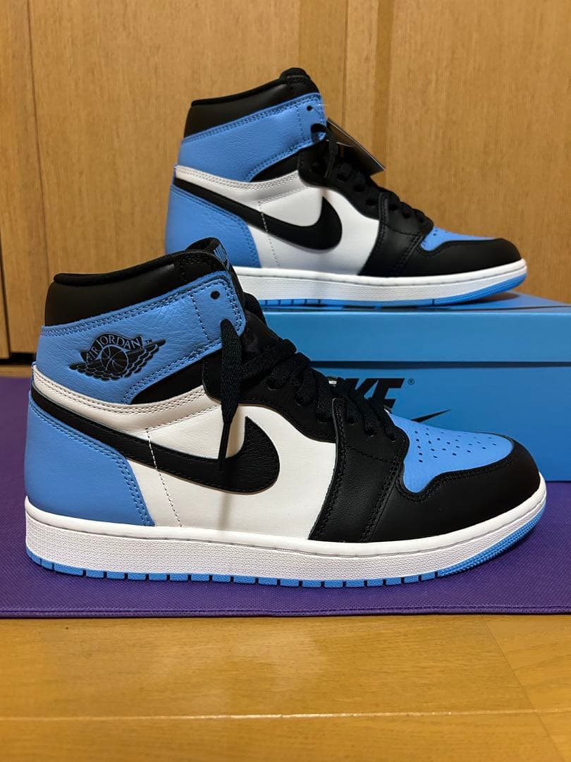 エアジョーダン1High OG University Blue/UNC Toe