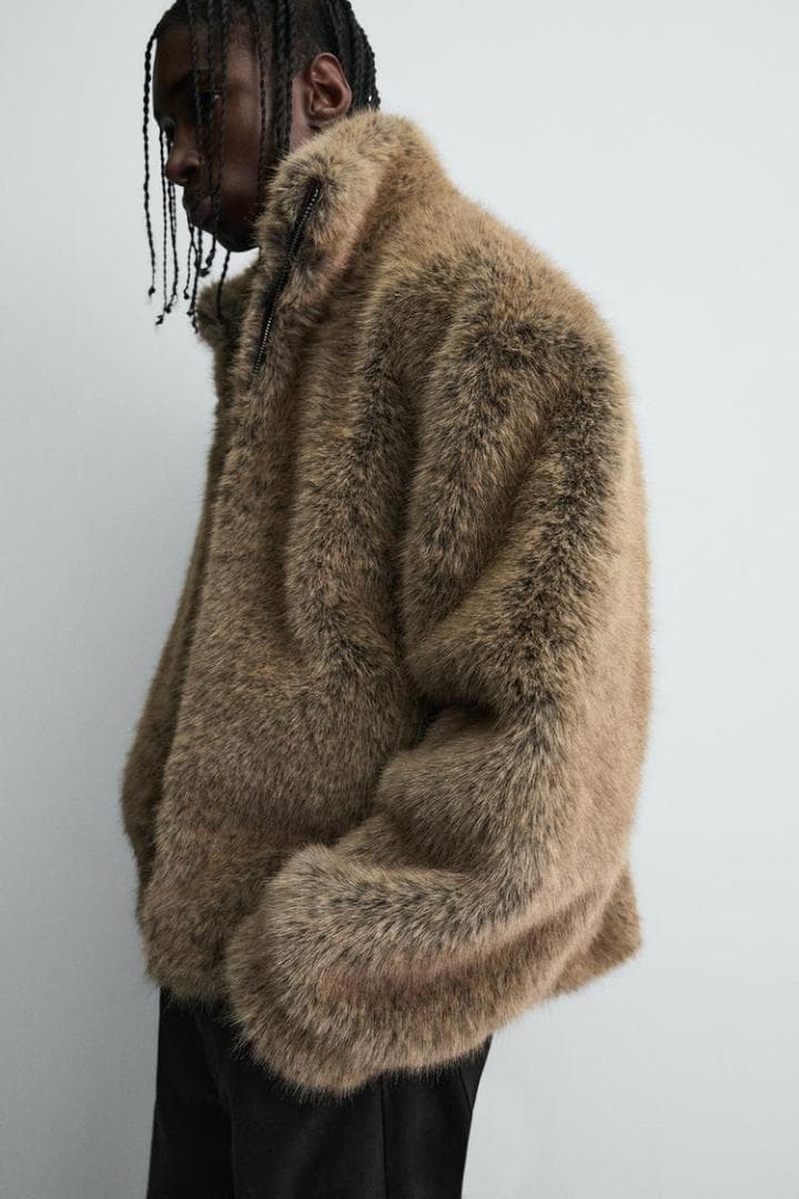 ZARA ザラ ショートフェイクファーコート M