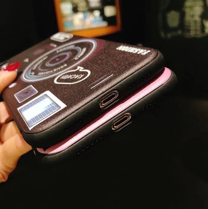 iPhone スマホ ケース カメラ 型 ピンク iPhone X 新品