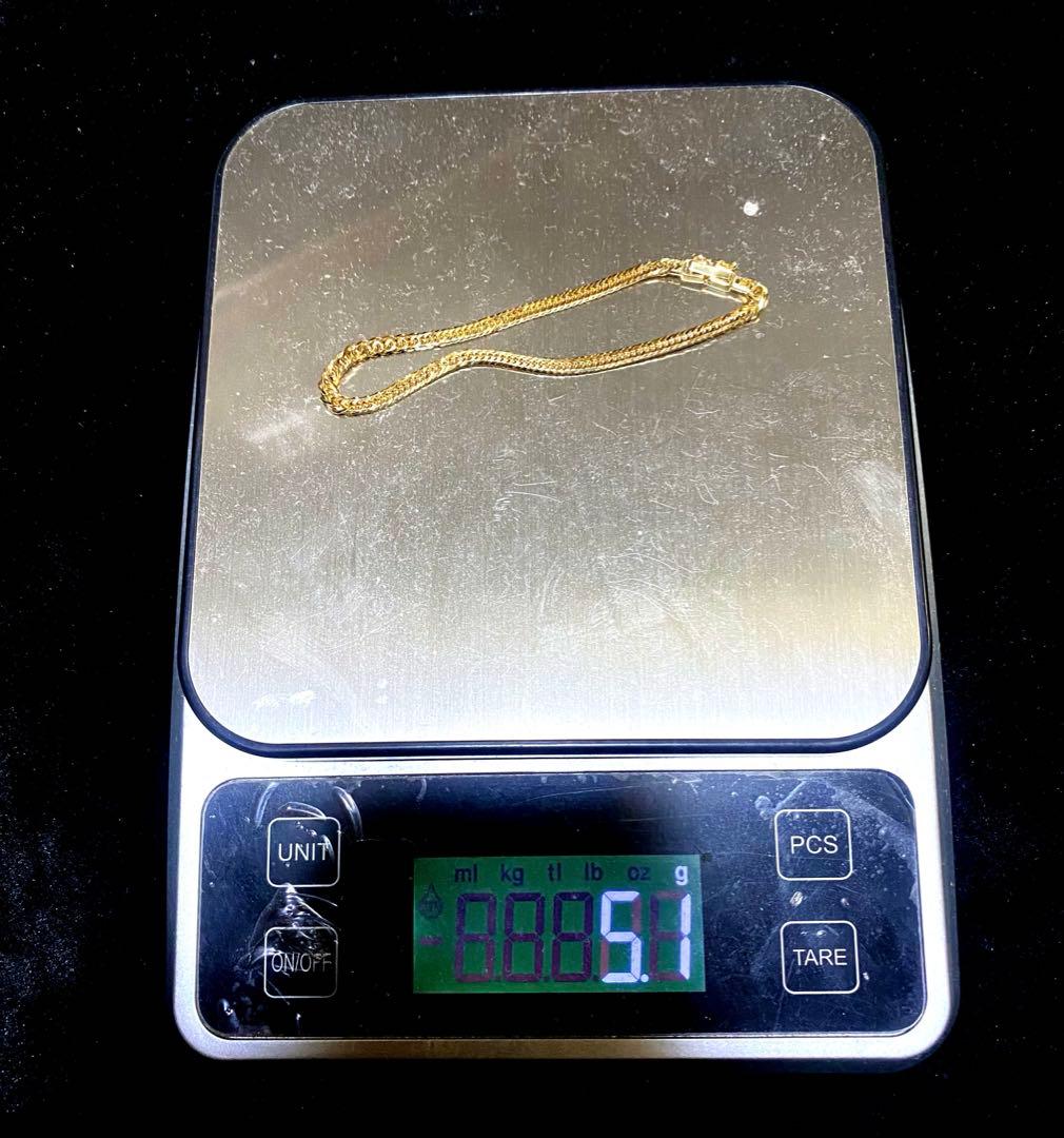 AIR K18 8面T 喜平ブレスレット/5g/18cm/3.1mm新品