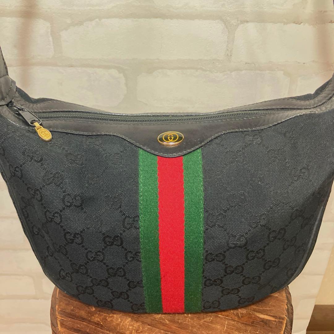 オールドグッチ シェリーライン 男女兼用 ショルダーバッグ メッセンジャー　美品