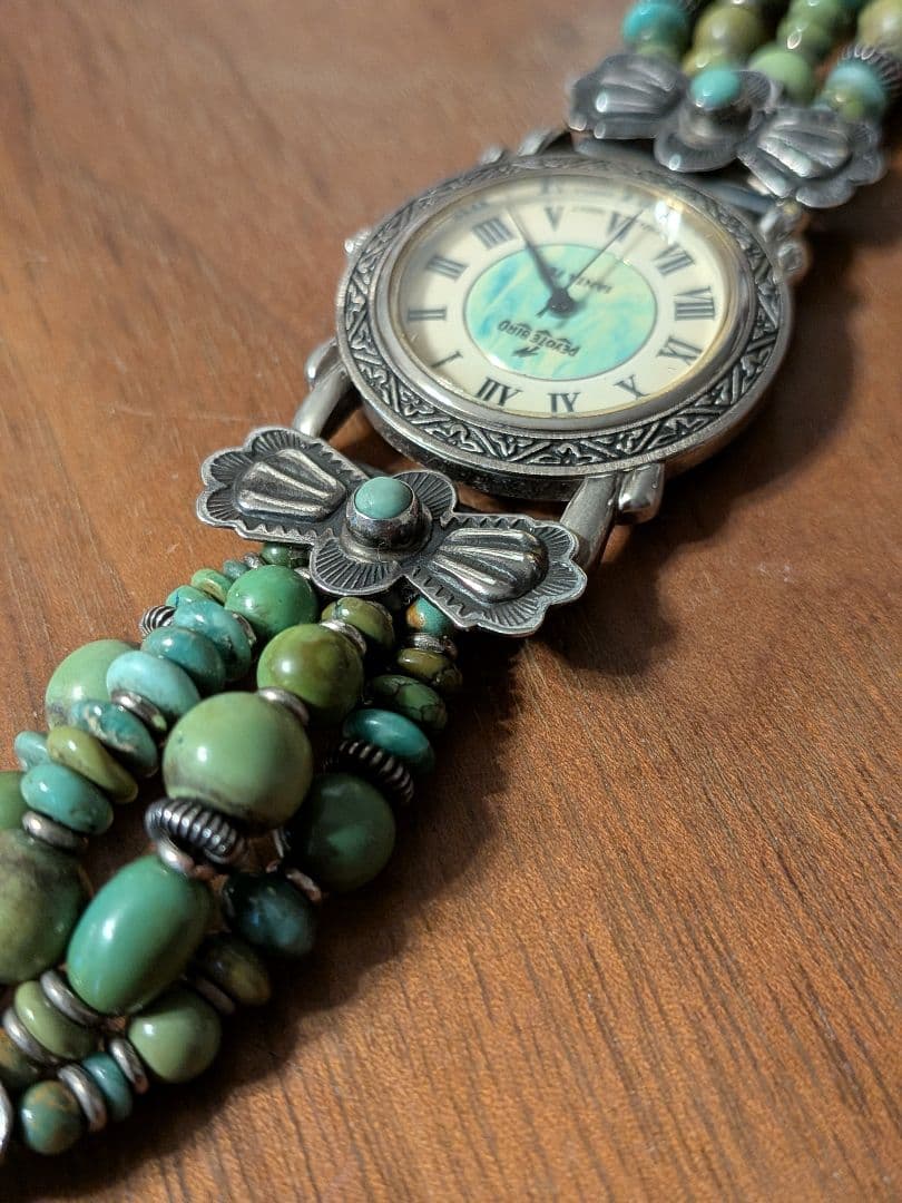 ホピ族DawnLucasインディアンジュエリーウォッチフェティッシュ