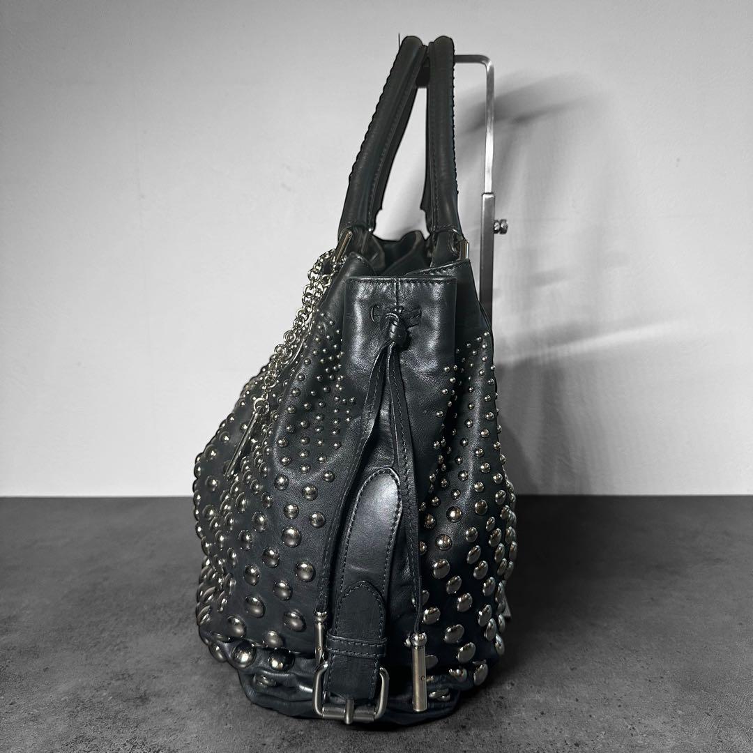 超希少✨BALLY Studded Leather Shoulder Bag