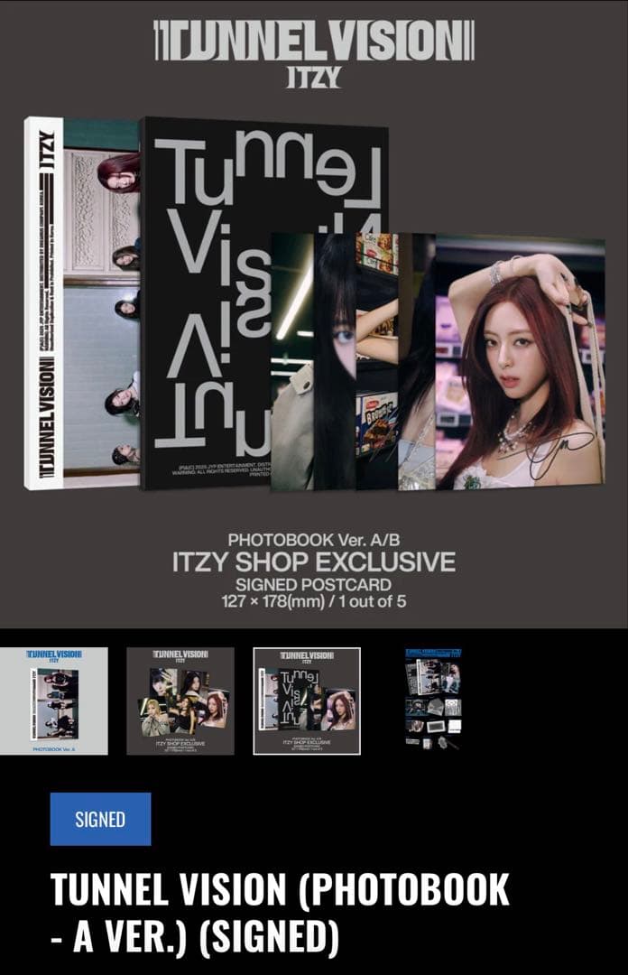 【US限定】Itzy tunnel vision サイン Yuna ユナ
