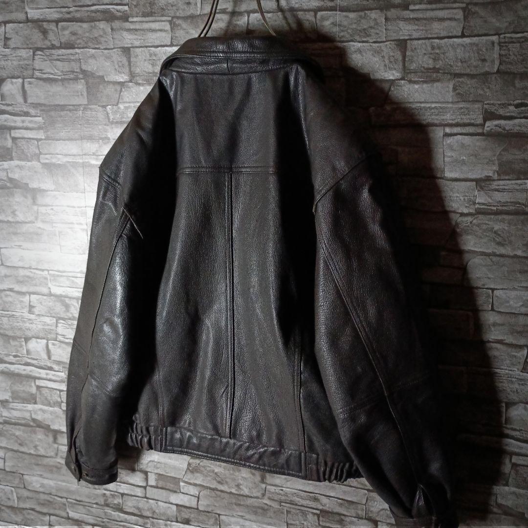 シンプルでゴツくて重い革ジャン☆リアルレザージャケット シングルライダース