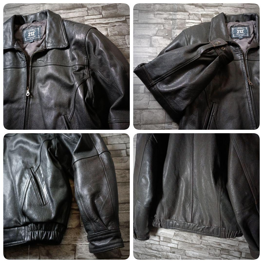 シンプルでゴツくて重い革ジャン☆リアルレザージャケット シングルライダース