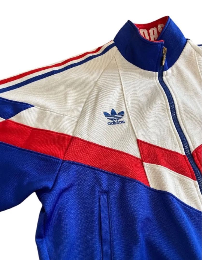 90s アディダス トレフォイル ジャージ トリコロール　上下セット